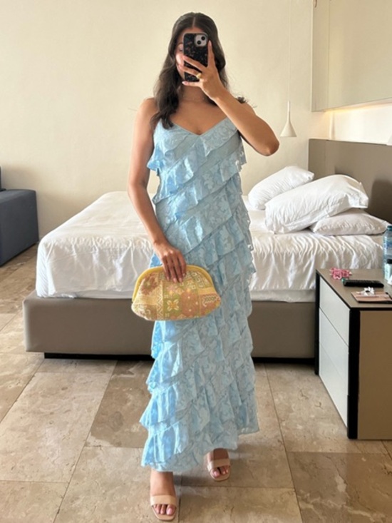 SAYLOR Dresses & Skirts - Saylor Gretta Tiered Ruffle Maxi Dress